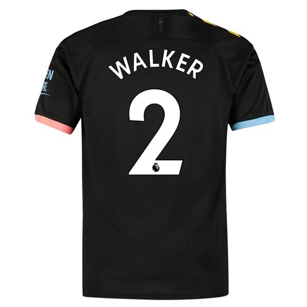 Camiseta Manchester City NO.2 Walker Segunda equipación 2019-2020 Negro